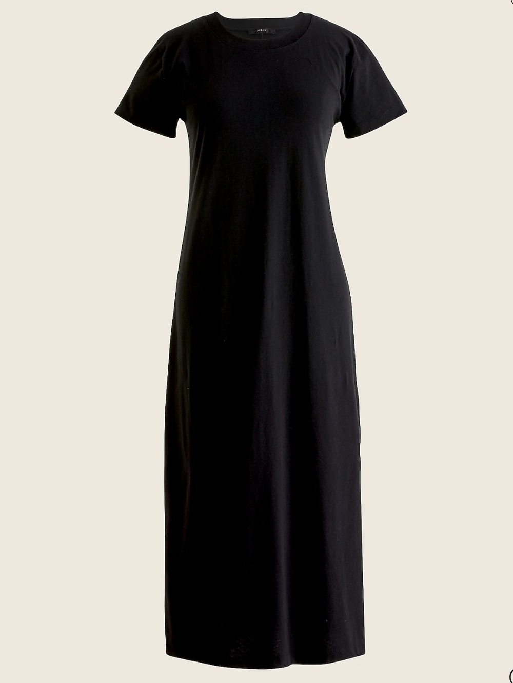 J. Crew Black midi t shirt dress size small